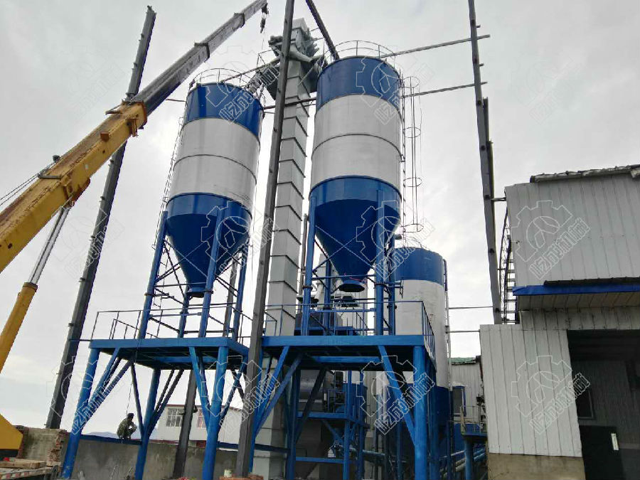 自動干混砂漿設備施工中